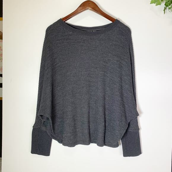 Anthropologie Postmark Women’s Small Gray Waffle Knit Long Sleeve Top - Picture 6 of 15